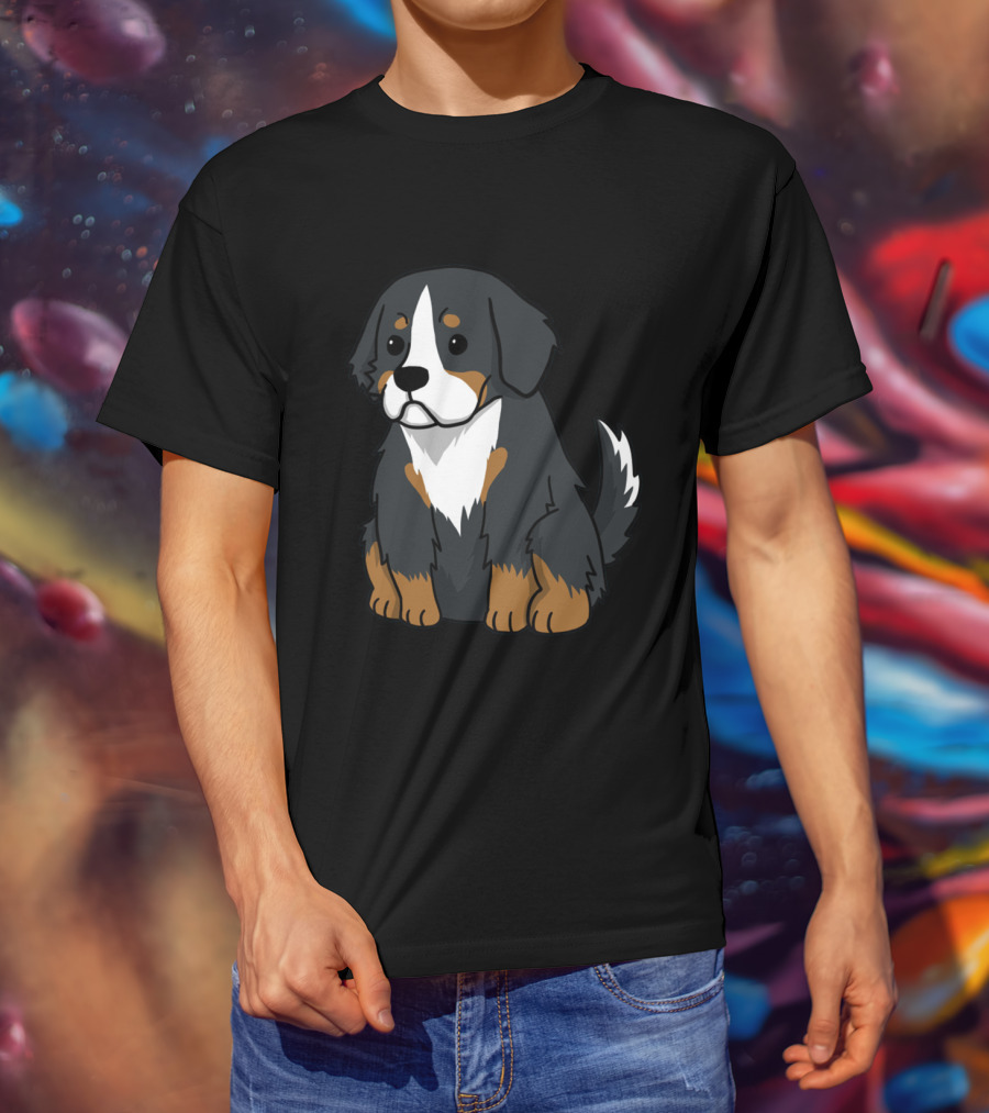 BERNESE Mountain Dog Cartoon Puppy Cute T-Shirt