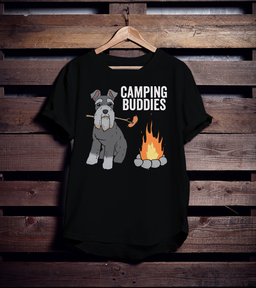 Schnauzer And Campfire Fun: Camping Buddies Delight T-Shirt
