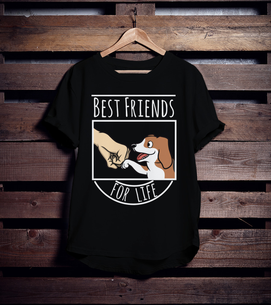 Best Friends For Life Beagle Fist Bump T-Shirt