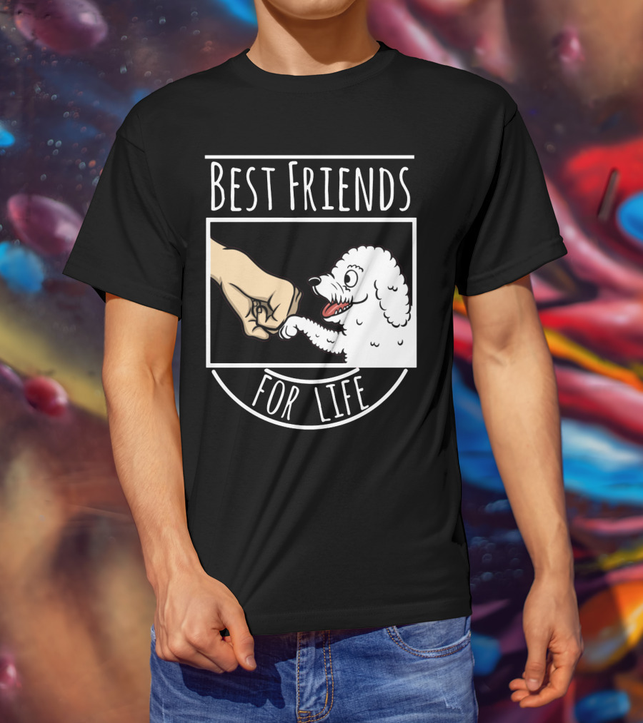 Bichon Frise Best Friends For Life Fist Bump T-Shirt