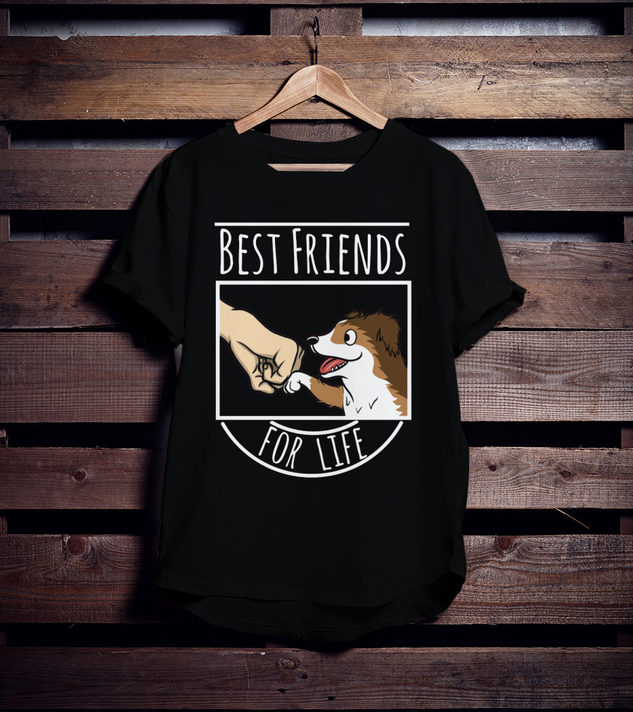 Best Friends For Life Sheltie Fist Bump Solidarity T-Shirt