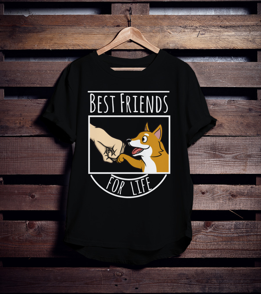 Best Friends For Life Shiba Inu Fist Bump Paws T-Shirt