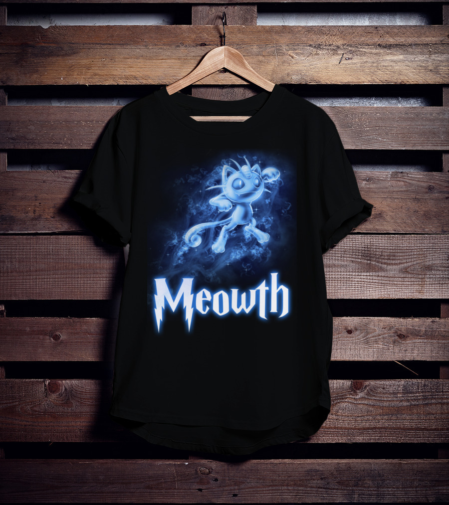 Meowth Pokemon Wizardry Aura T-Shirt