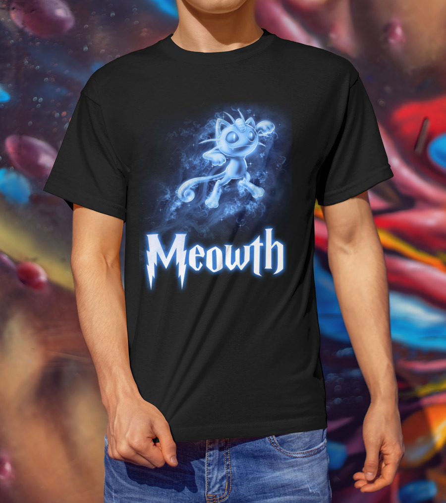 Meowth Pokemon Wizardry Aura T-Shirt