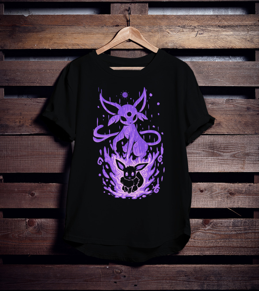 Evolution Pokemon Espeon Eevee Transformation T-Shirt