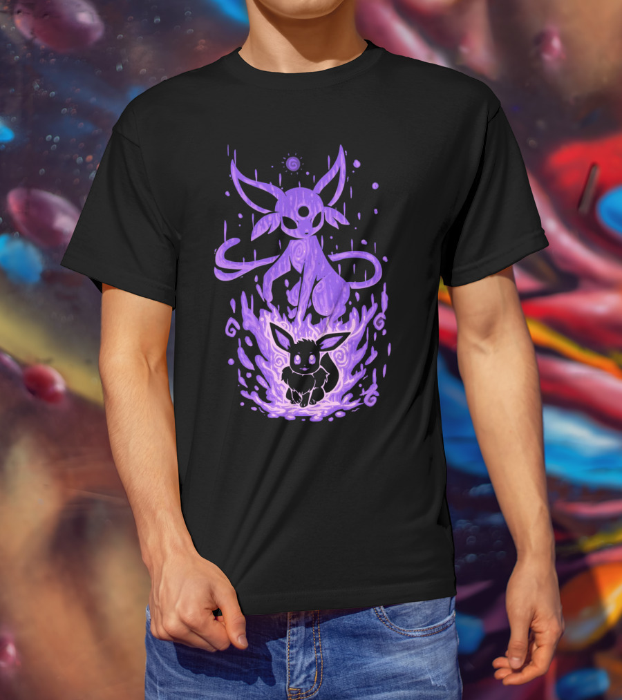 Evolution Pokemon Espeon Eevee Transformation T-Shirt