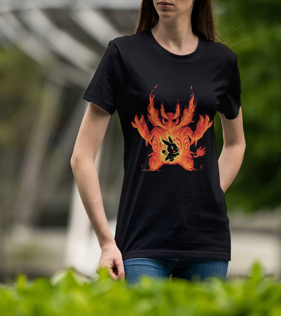 Pokemon Tepig Into Emboar Flame Evolution T-Shirt