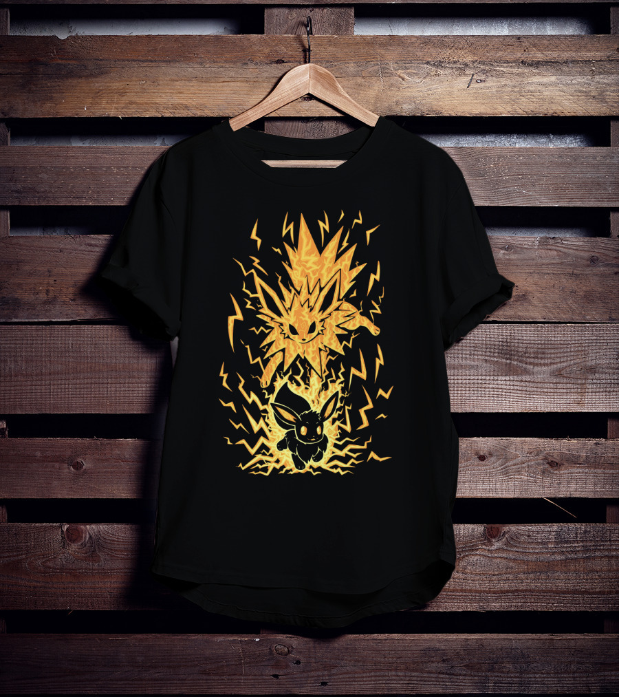 Evolution Pokemon Jolteon Electric Eevee Transformation T-Shirt