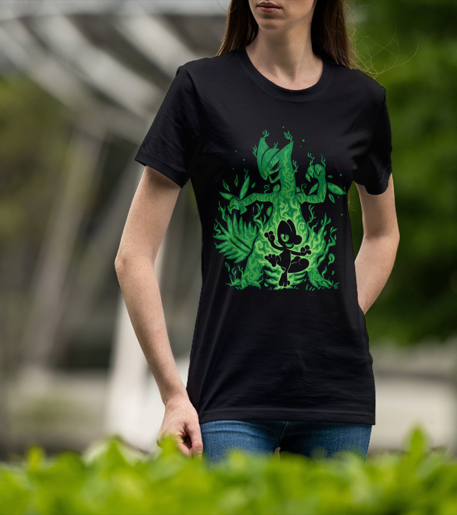 Evolution Pokemon Treecko To Sceptile Transformation T-Shirt