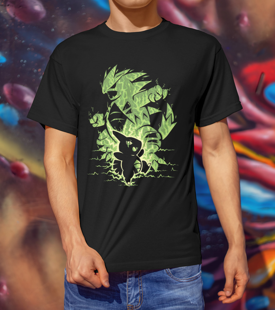 Evolution Pokemon Tyranitar Larvitar Electric Transformation T-Shirt