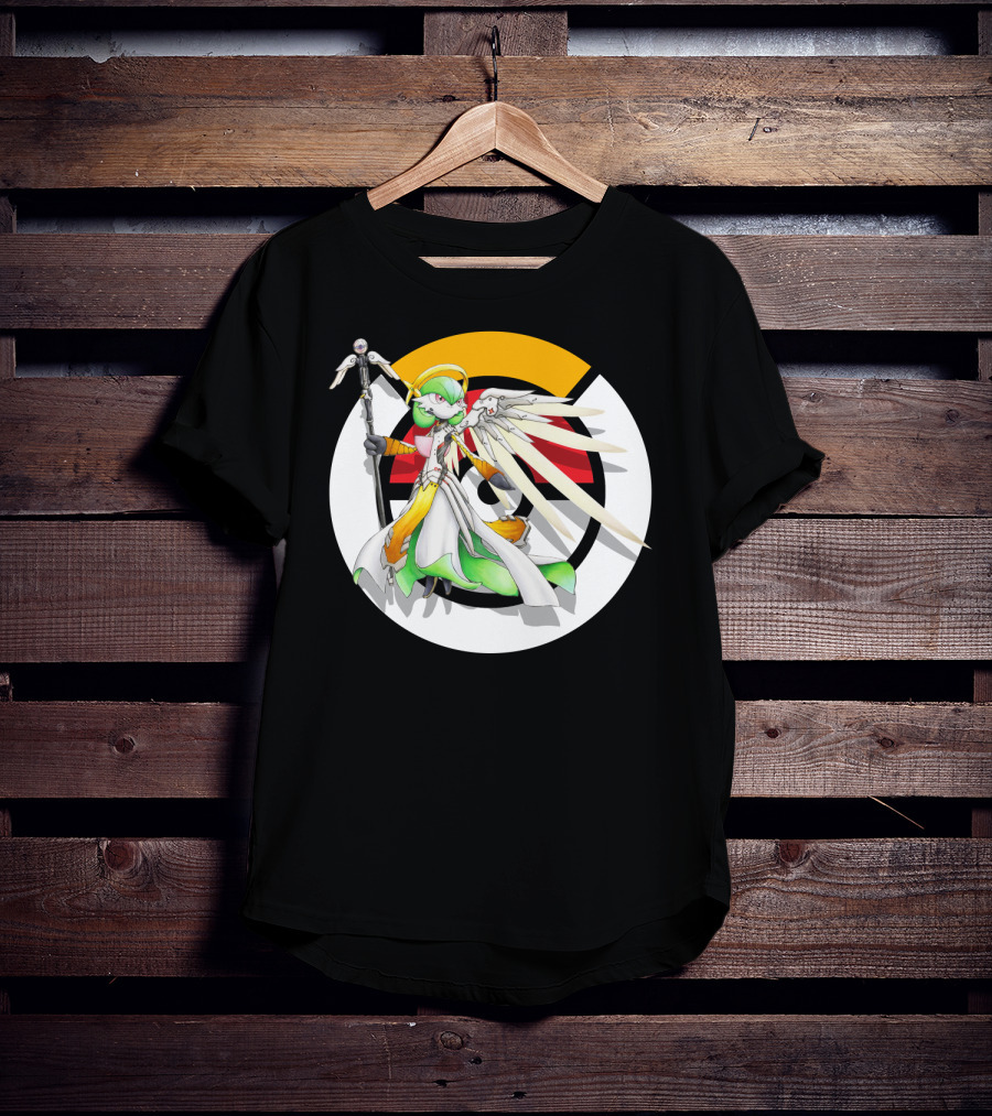 Pokemon Overwatch Gardevoir Mercy Crossover T-Shirt