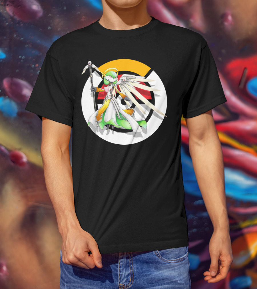 Pokemon Overwatch Gardevoir Mercy Crossover T-Shirt