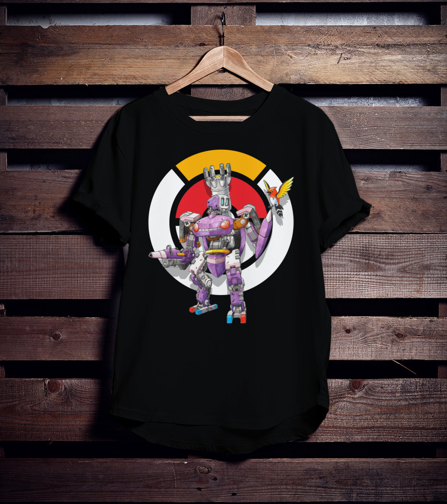 Pokemon X Over Genesect X Bastion Mech Crossover T-Shirt