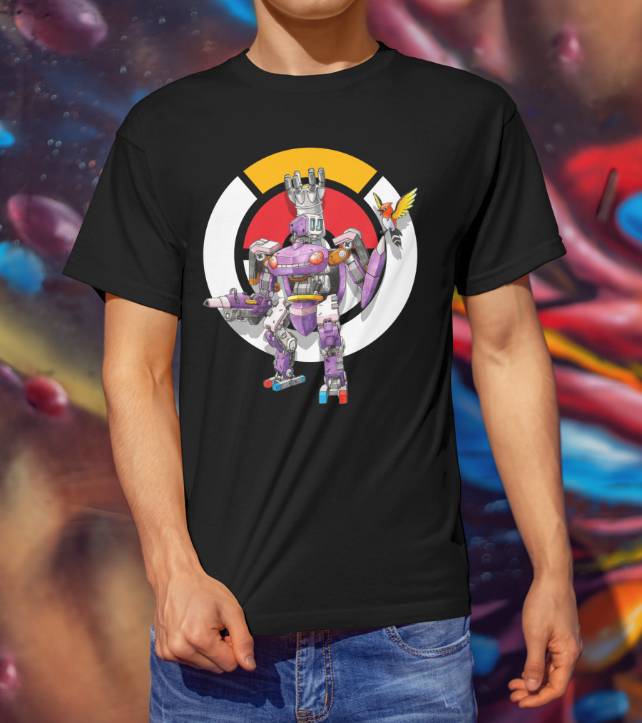 Pokemon X Over Genesect X Bastion Mech Crossover T-Shirt