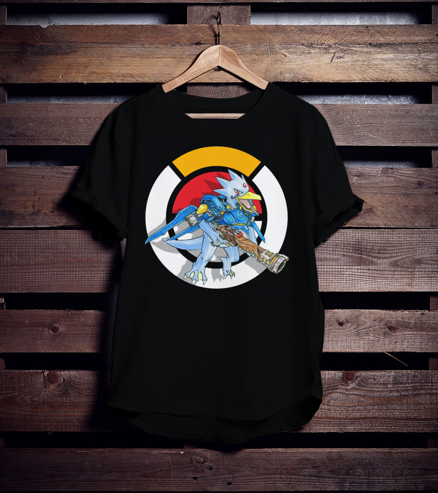 POKEMON X OVERWATCH GOLDUCK X PHARAH Crossover T-Shirt