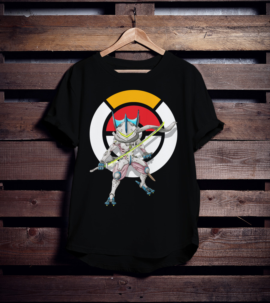 POKEMON OVERWATCH GRENINJA GENJI Crossover Fusion T-Shirt