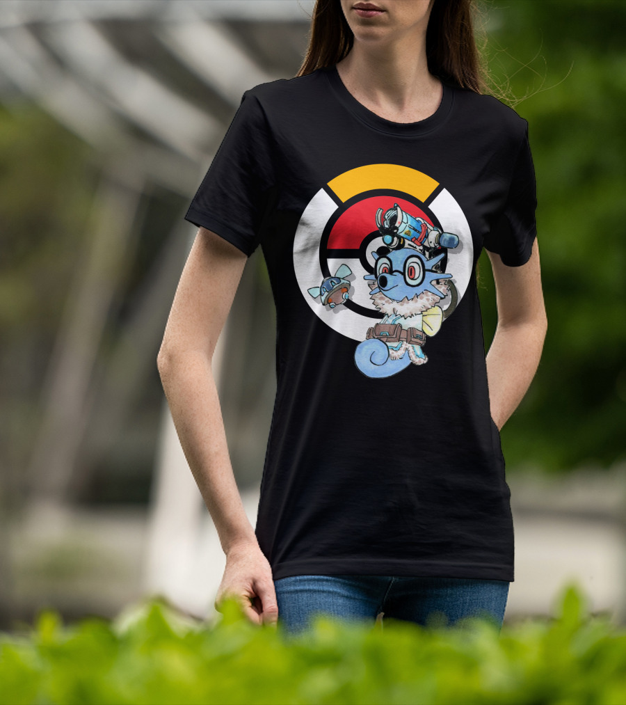 POKEMON X HORSEA MAY Crossover With Hat Glasses Backpack And Poké Ball T-Shirt