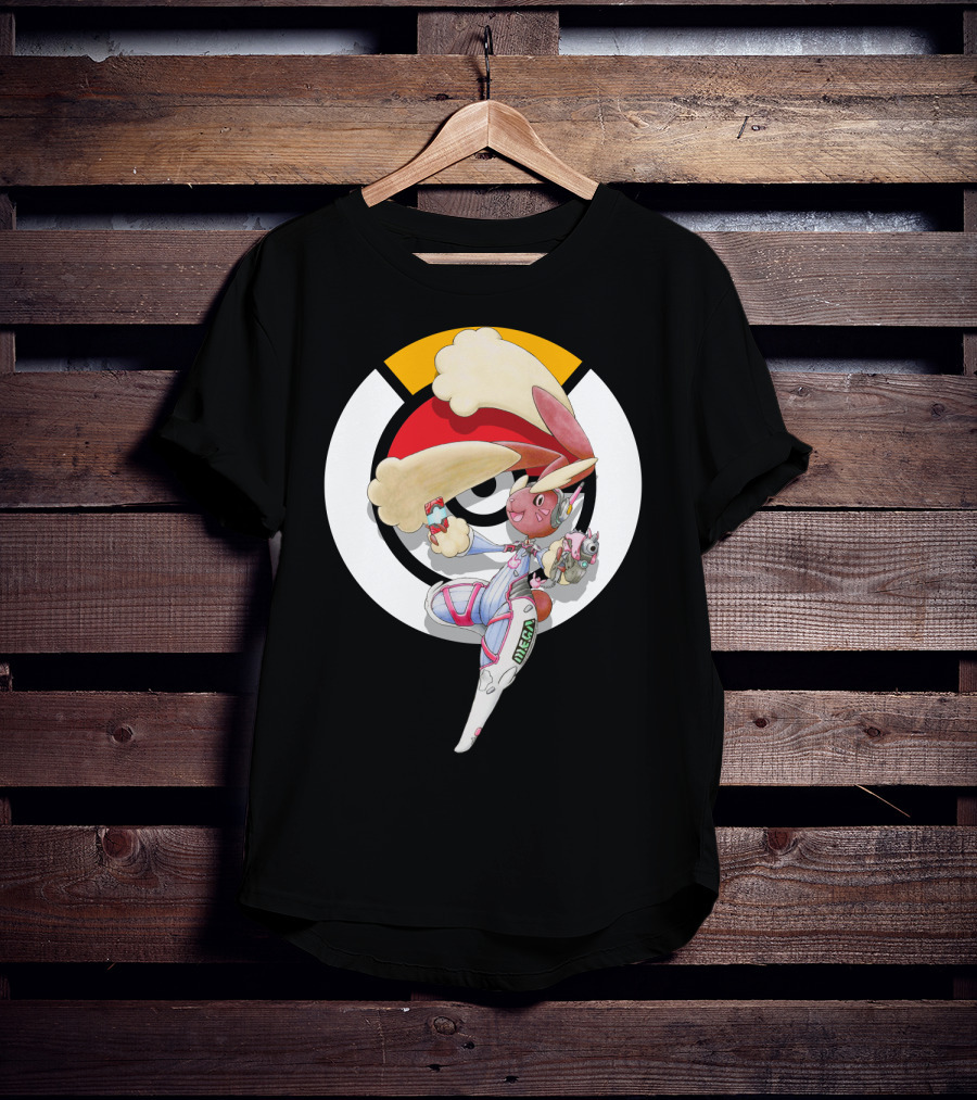 Pokemon X Overwatch Lopunny D.va Mecha Crossover T-Shirt