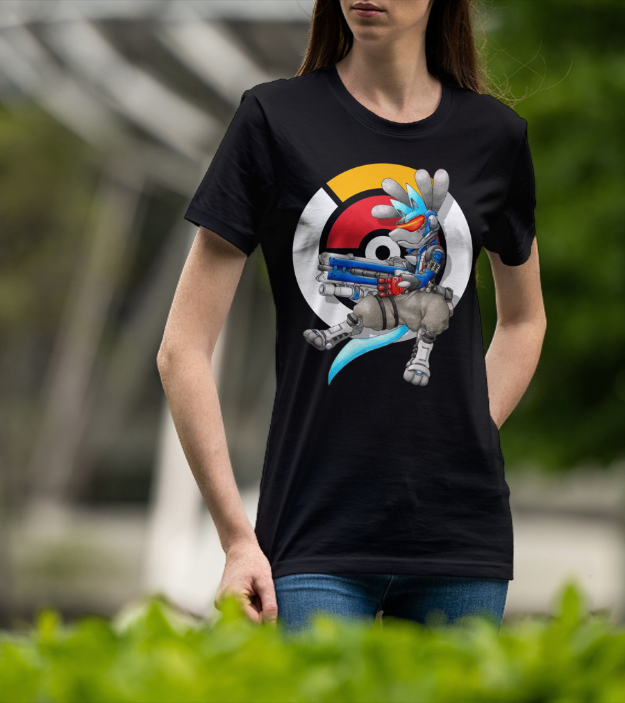 Pokemon X Overwatch Lucario X Soldier T-Shirt