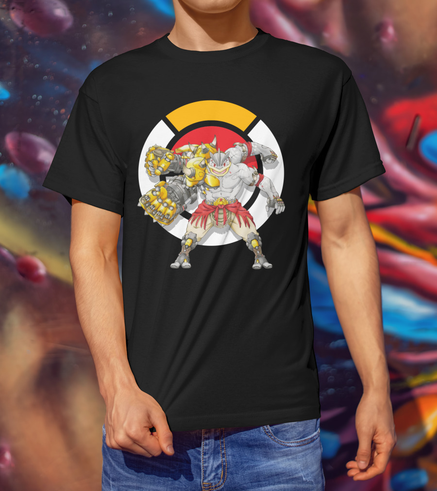 Pokemon X Overwatch Mashup Machamp X Doomfist T-Shirt