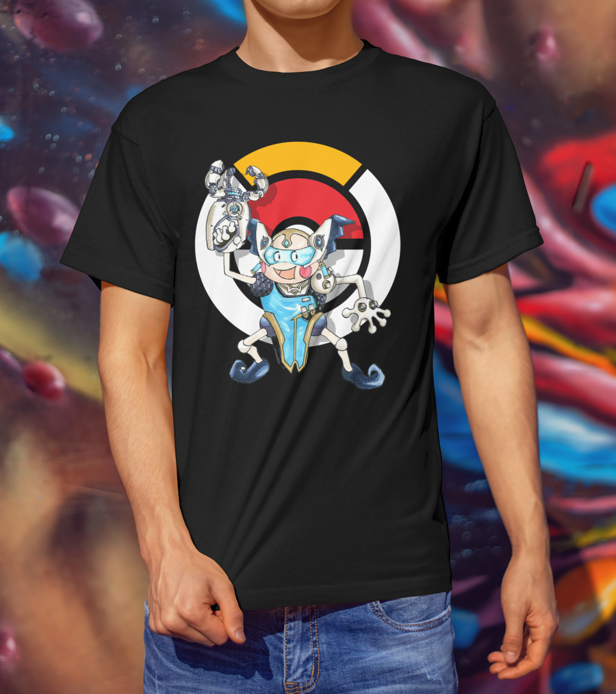 Pokemon X Over Mr. Mime Crossover With Symmetra T-Shirt