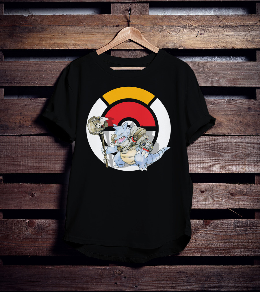 POKEMON X OVER RHYDON X REINHARDT Crossover Fusion With Iconic Elements T-Shirt