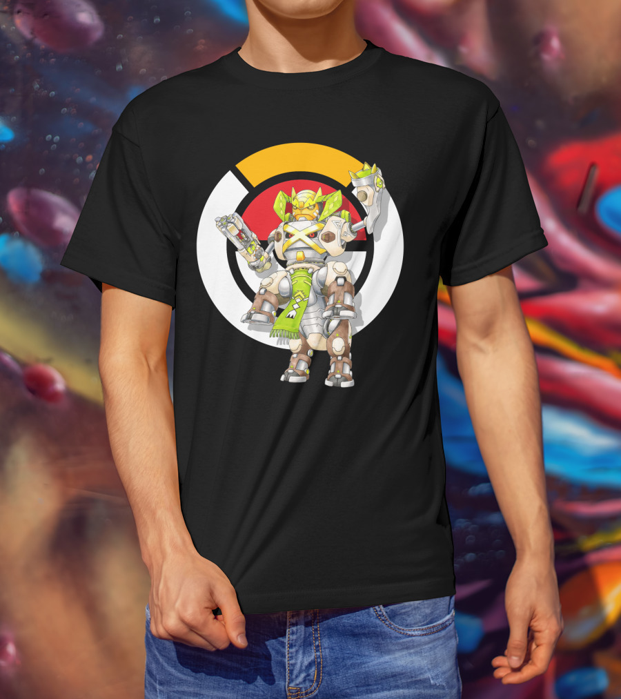 Pokemon X Over Terrakion Metagross Orisa Mecha Crossover T-Shirt