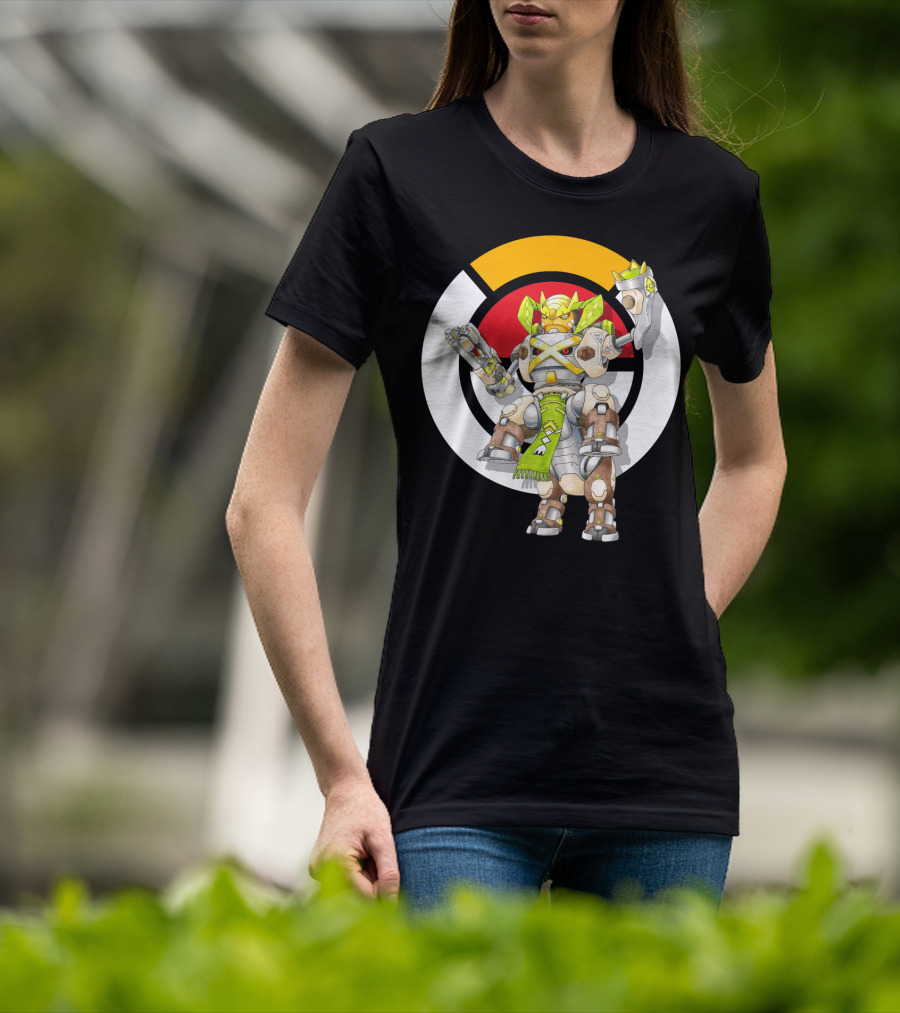 Pokemon X Over Terrakion Metagross Orisa Mecha Crossover T-Shirt