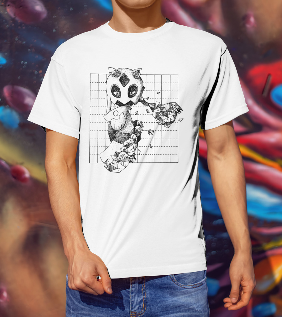 Geometric Pokemon Floras Grid Pattern Froslass Forms T-Shirt
