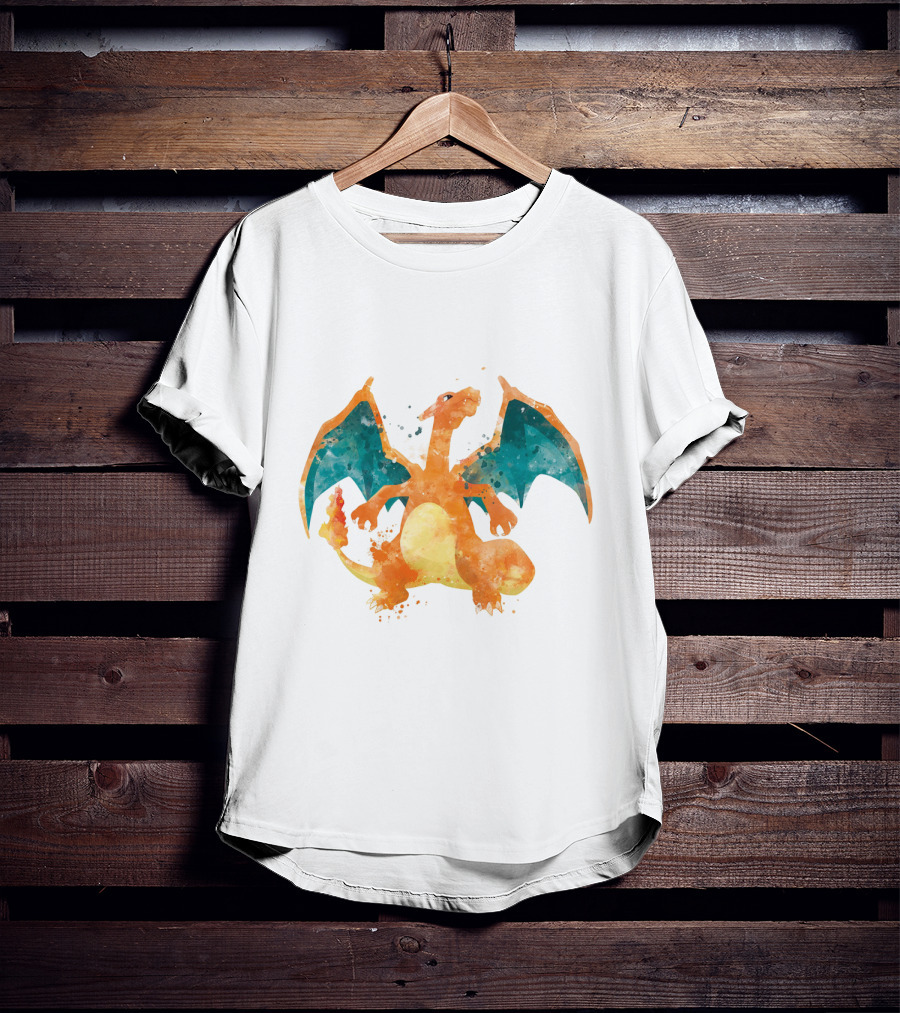 Charizard Watercolor Pokemon T-Shirt