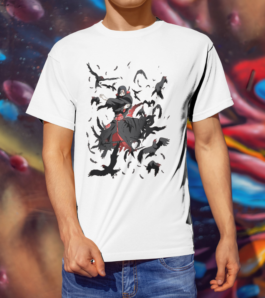 Itachi Jutsu Uchiha Crows Sharingan Manga Anime Clan T-Shirt
