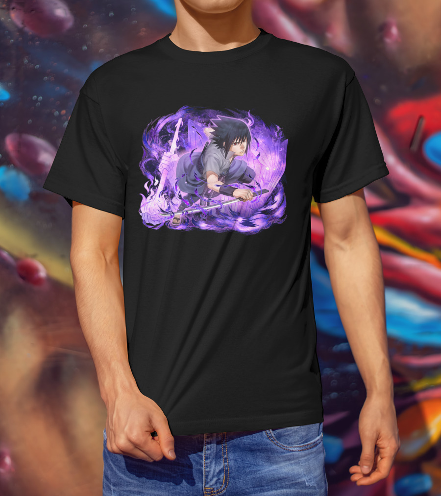 Sasuke Uchiha Purple Chakra Sword T-Shirt