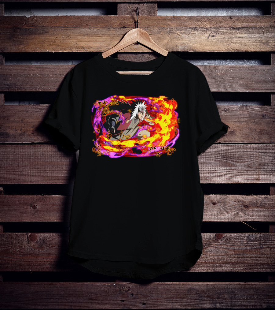 Jiraiya Fire And Magic Aura Ninja Character T-Shirt