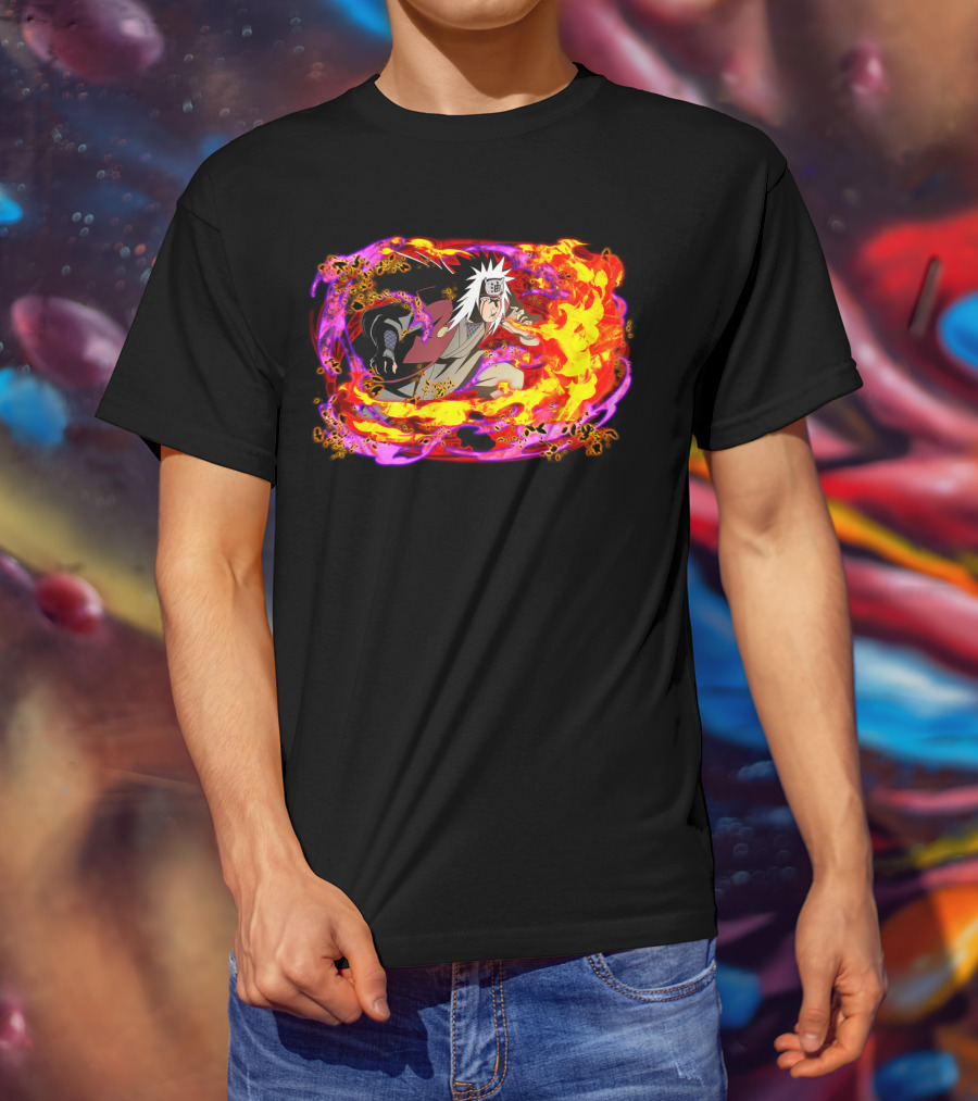 Jiraiya Fire And Magic Aura Ninja Character T-Shirt