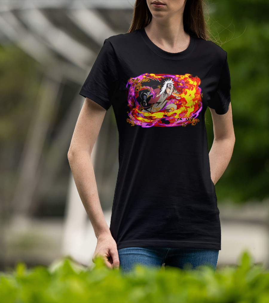 Jiraiya Fire And Magic Aura Ninja Character T-Shirt