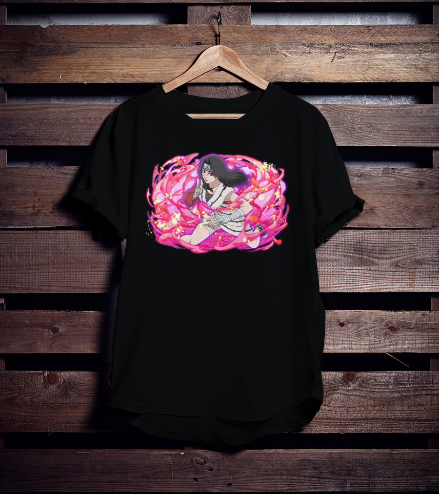 Kurenai Ninja Warrior With Pink Chakra Swirls T-Shirt