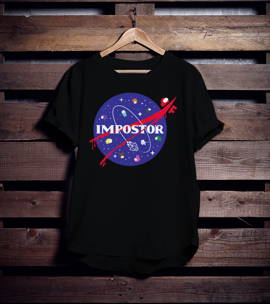 Impostor NASA Parody Among Us Crewmates In Space T-Shirt