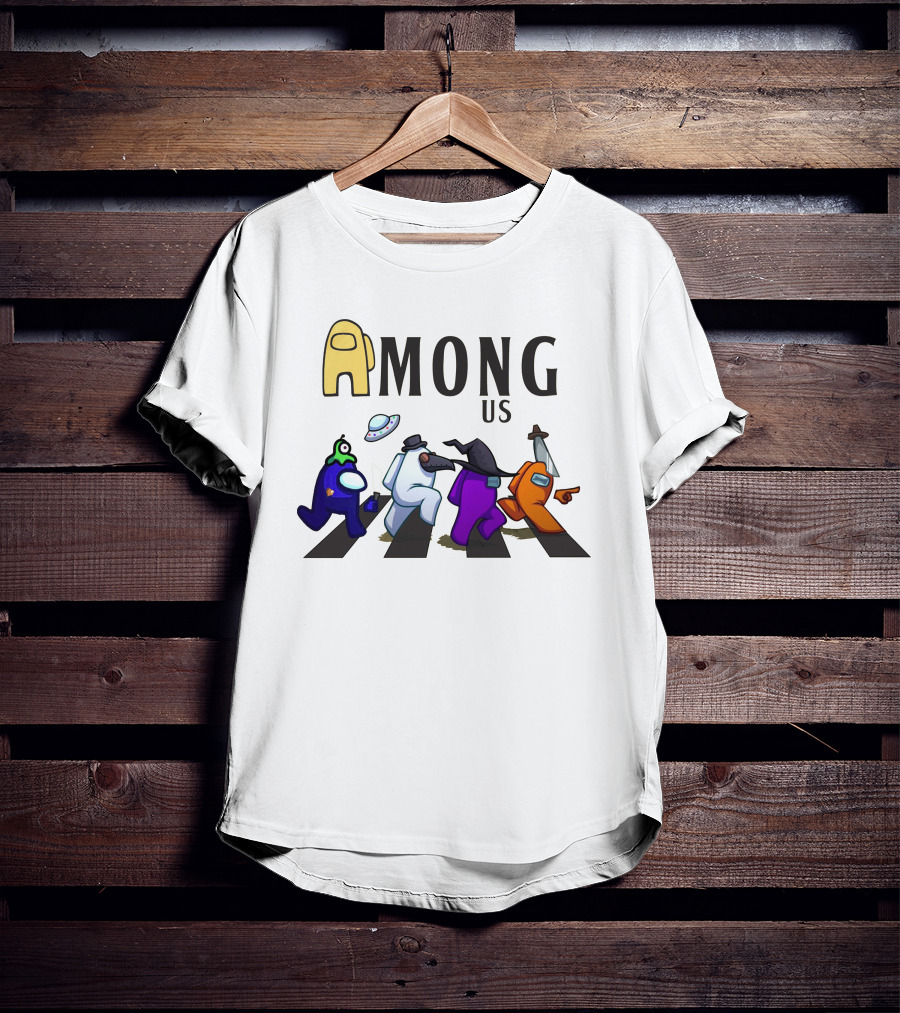 Cross Impostors Walking Street Among Us Characters T-Shirt