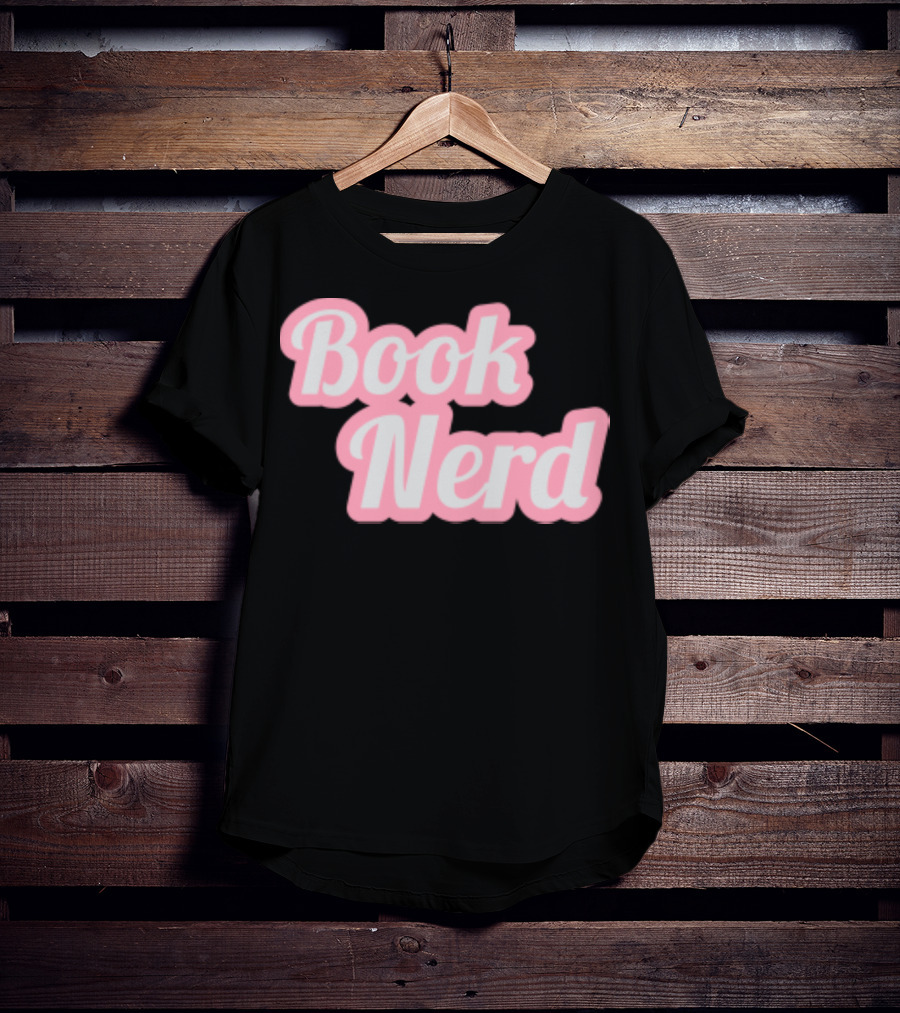Book Nerd Back To School Style Pink Bubble Letters T-Shirt