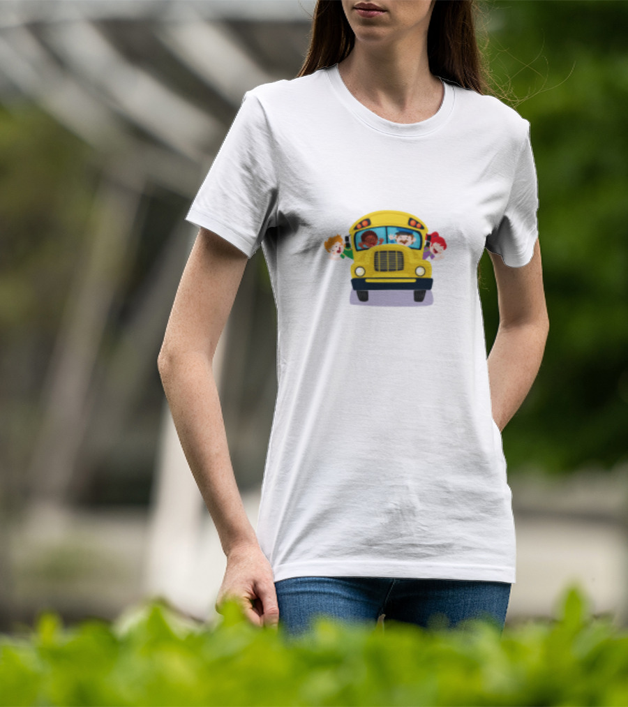 Back To School Bus BOSS With Smiling Kids On Yellow School Bus T-Shirt