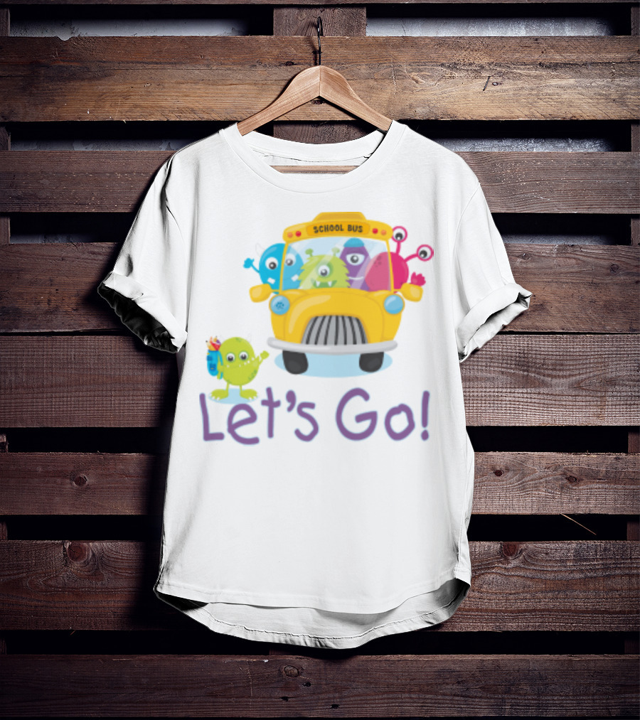 Let's Go Back To School With Colorful Monster School Bus Adventure T-Shirt