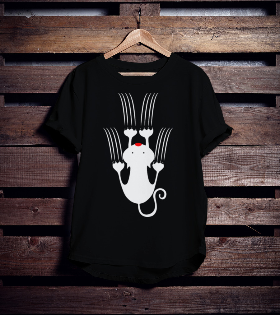 Playful Love Kitty Cats Clawing Upward T-Shirt
