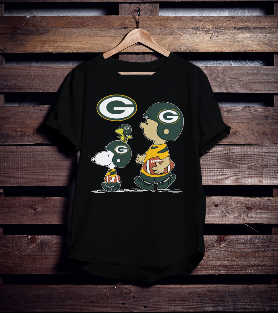 Christmas Peanuts Cute Football Green Bay Packers T-Shirt