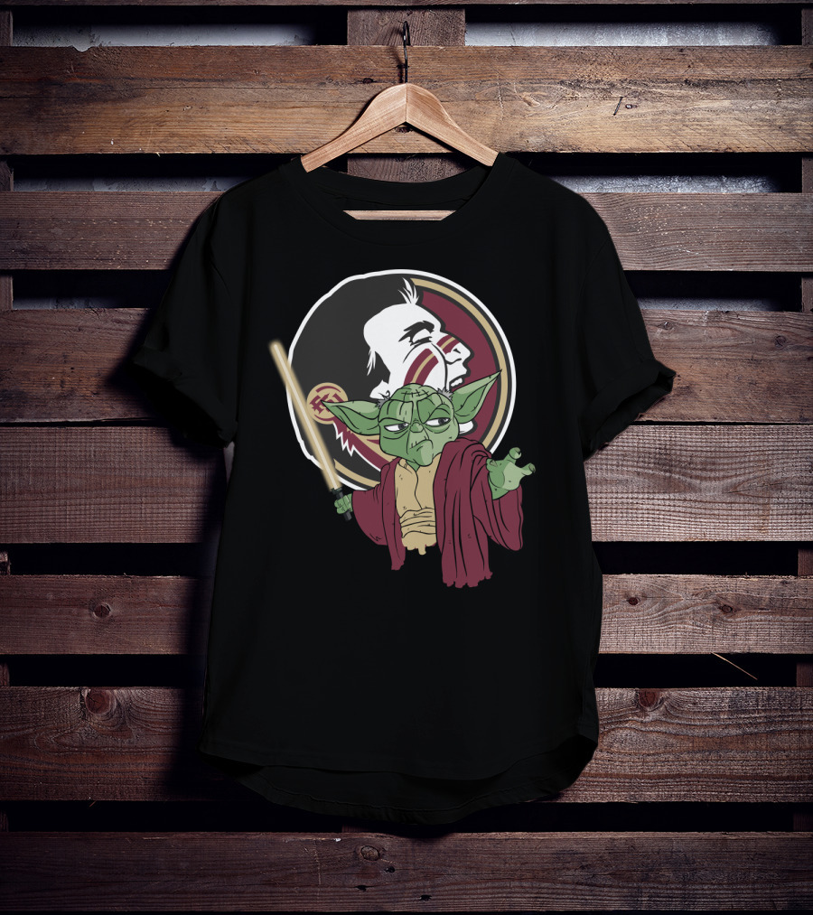 Seminoles Yoda With Lightsaber And Seminole T-Shirt