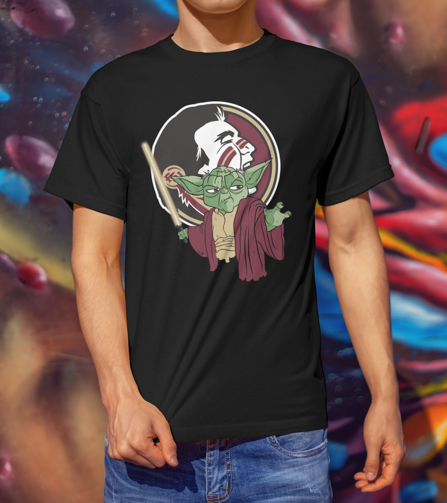 Seminoles Yoda With Lightsaber And Seminole T-Shirt