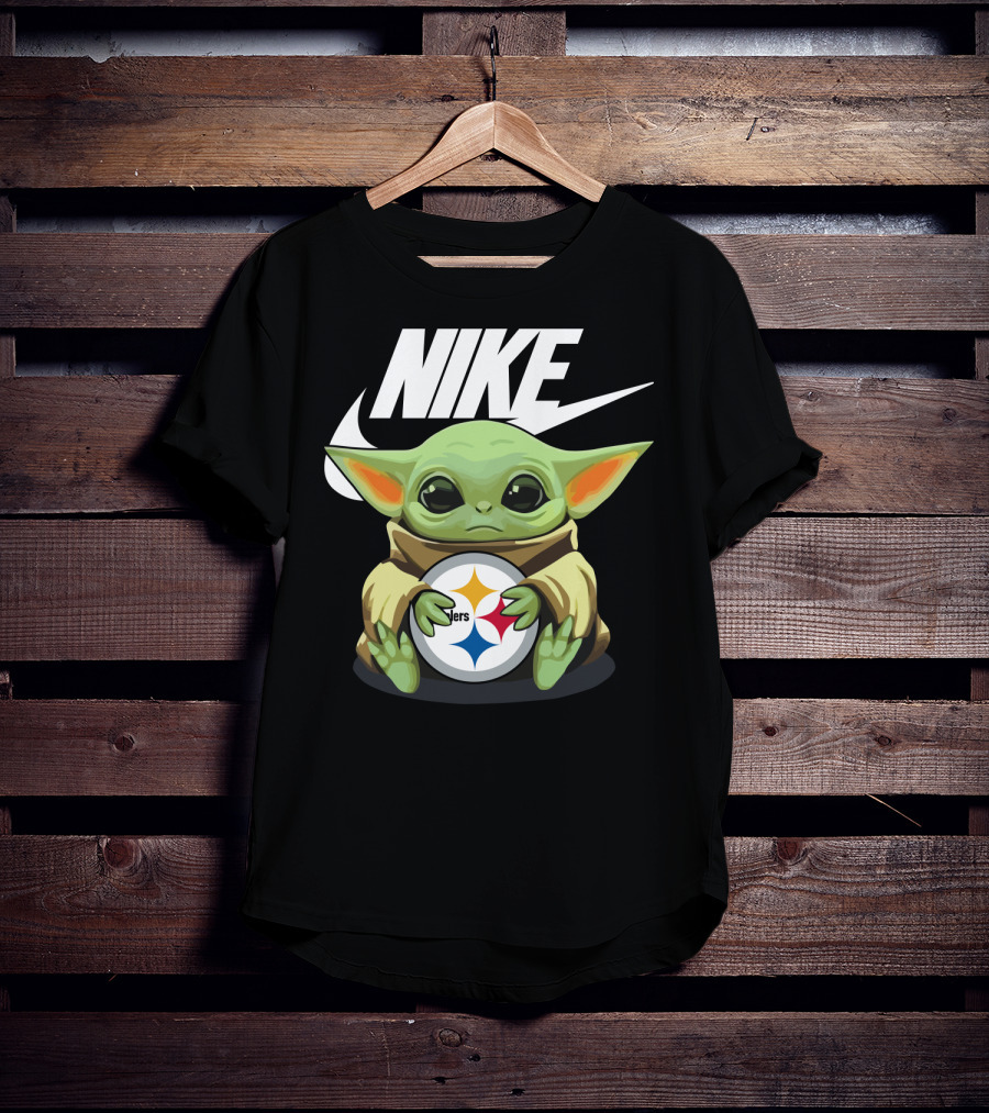 Nike Baby Yoda Steelers T-Shirt