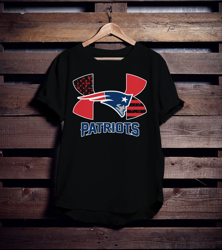 Patriots Under Armour Logo American Stars Stripes T-Shirt
