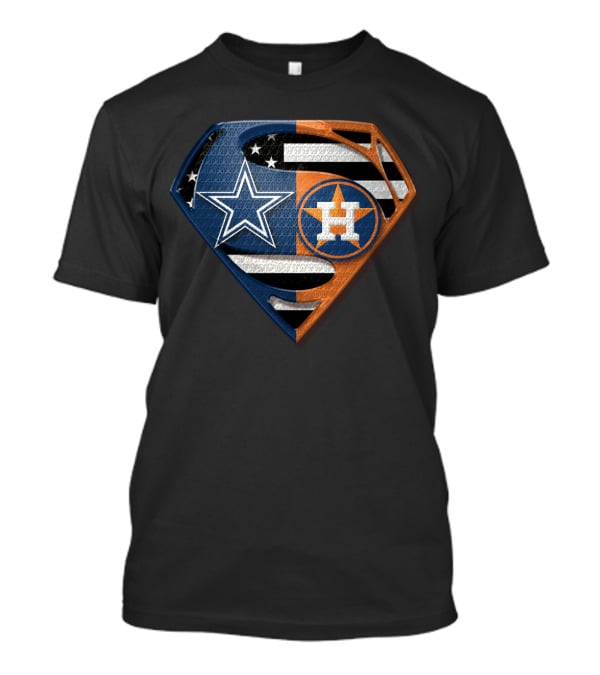 Super Cowboys Astros Logo Stars And Stripes T-Shirt