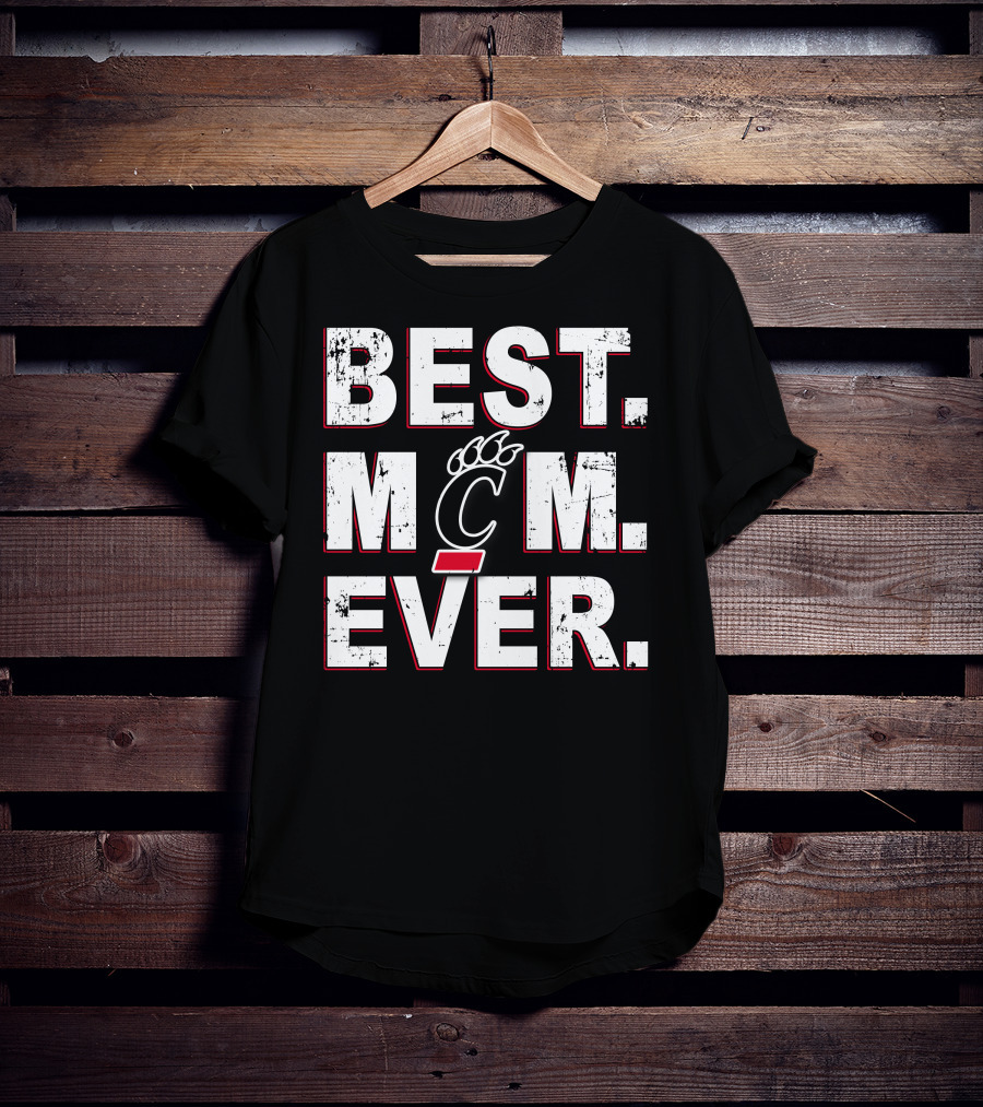 Best Mom Ever Cincinnati Bearcats Paw Print T-Shirt