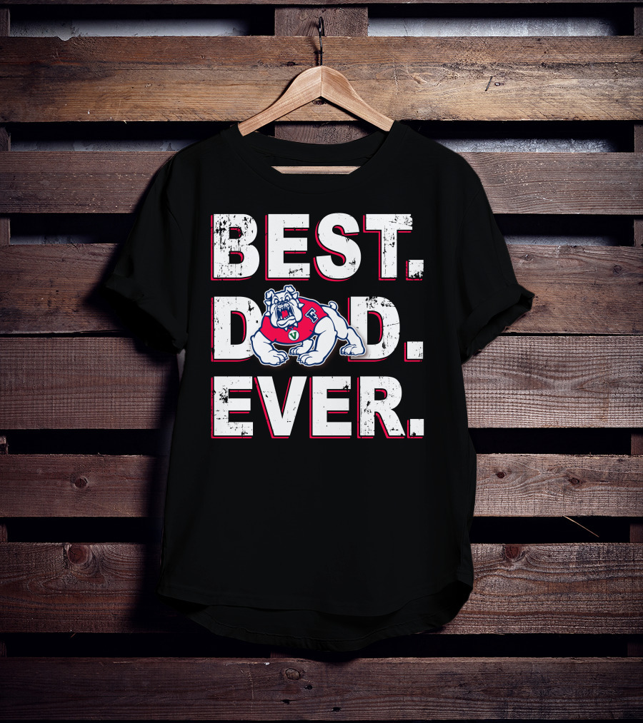 Best Dad Ever Bulldog Sports Fan T-Shirt